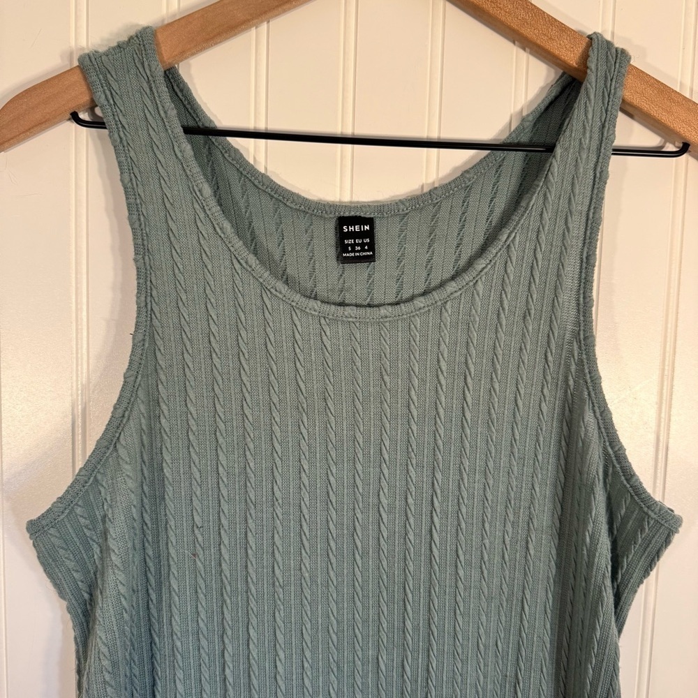 SHEIN Women’s Sleeveless Ribbed Tank Midi Dress Green Size Small/4 - Picture 2 of 8